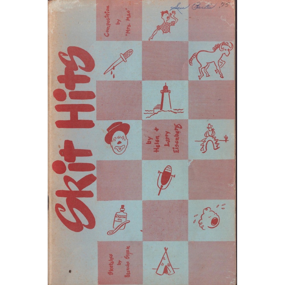 Vintage 1952 Skit Hits Sketches Stunts Helen Larry Eisenberg Softcover Booklet - Picture 1 of 3